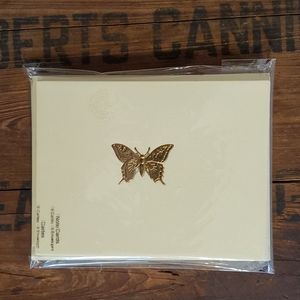 Studio 18 yellow with gold butterfly note cards